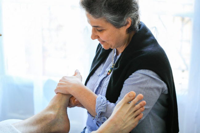 technique reflexe des pieds